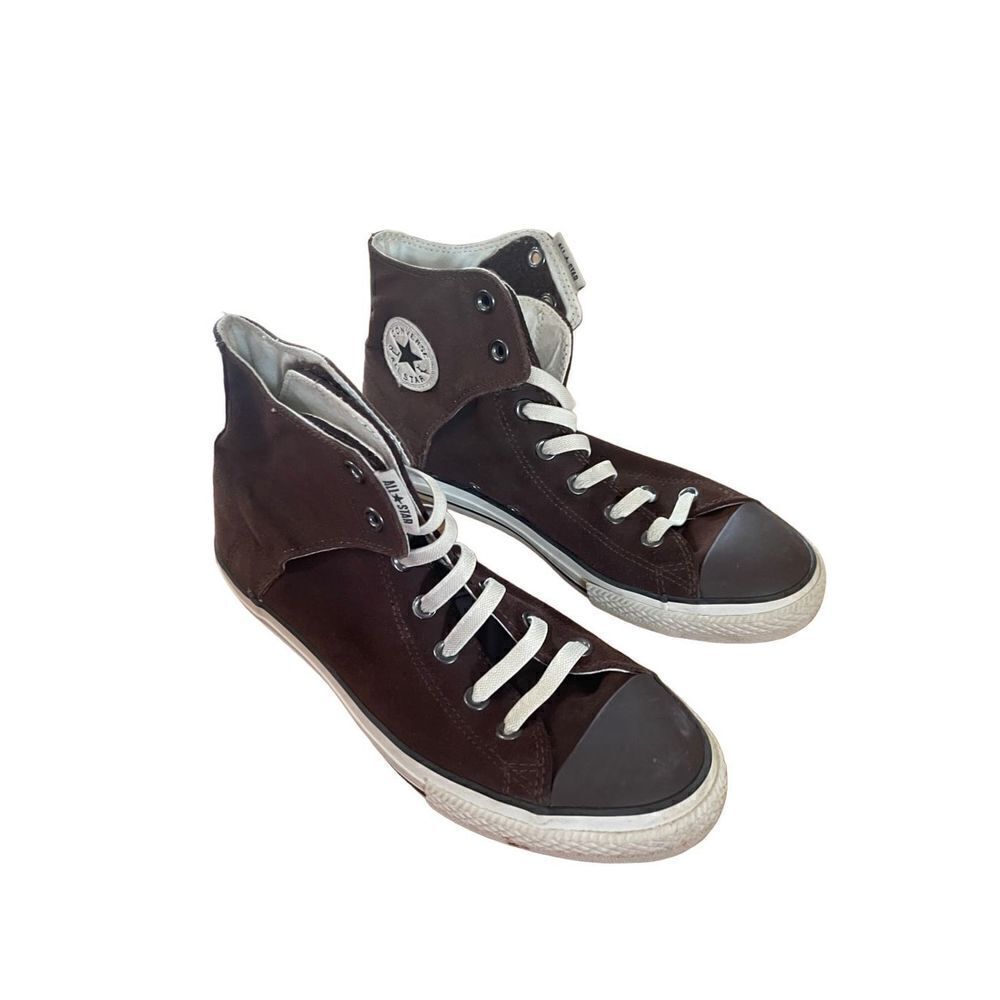 Converse Junior Brown Chuck Taylor High Top Lace Up Leather All Star Sneakers 6